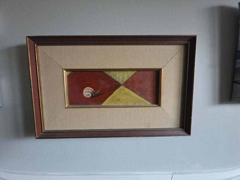 Abstract Snail Painting Art Print Framed Wall Decor